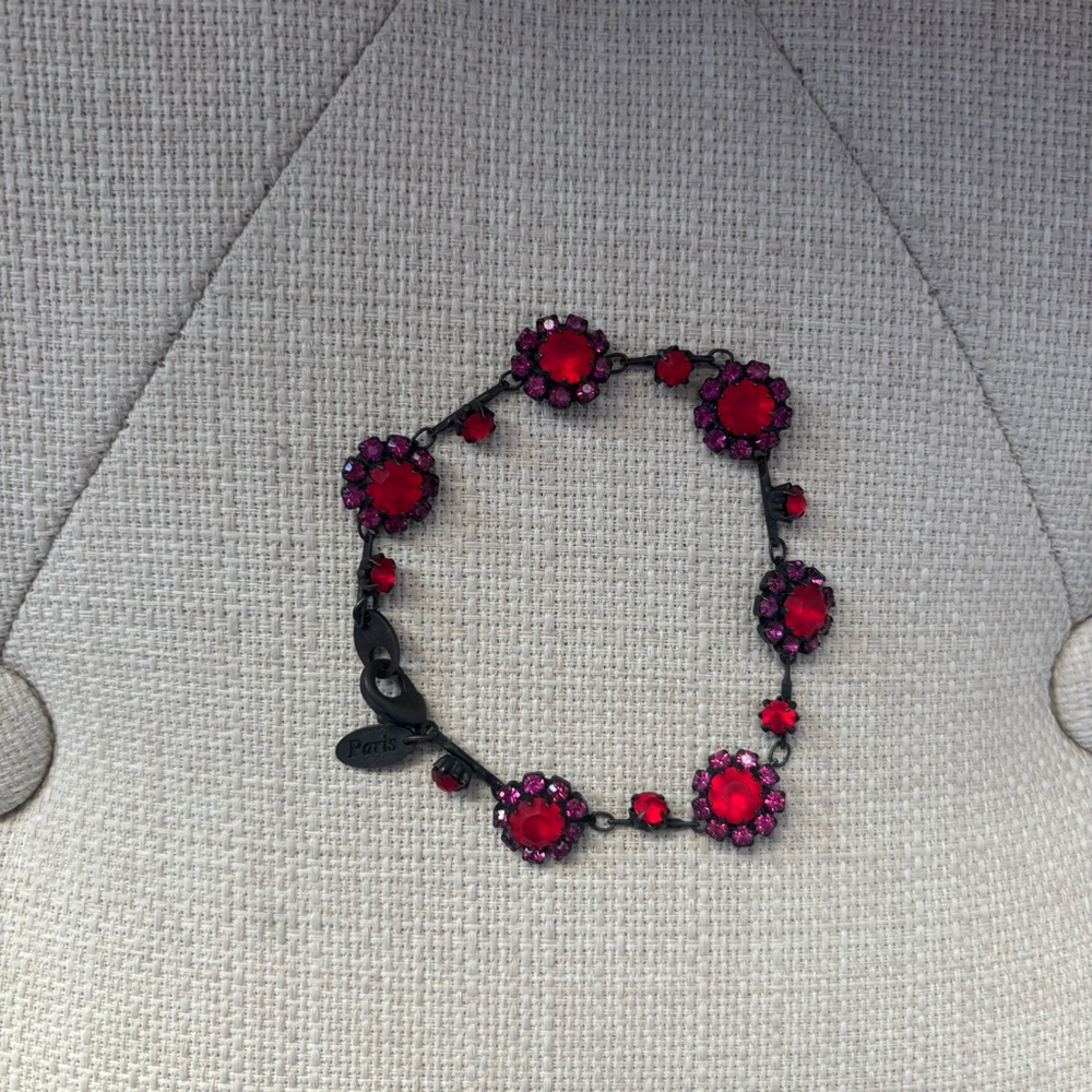 Red Crystal Bracelet. Bought in Paris. Like New.
